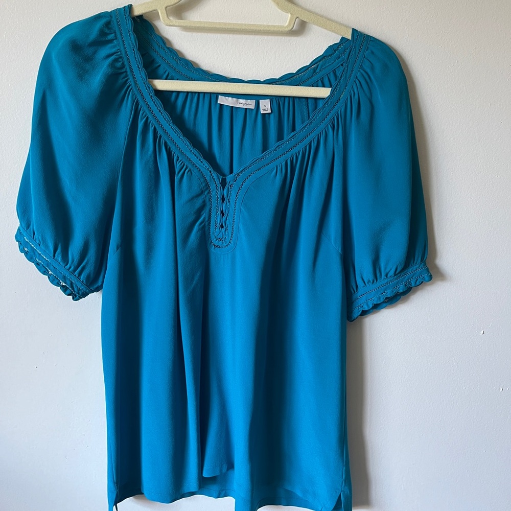 Blue Silk top